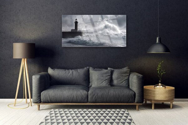 Obraz na skle Maják príroda 100x50 cm 2 Prívesky