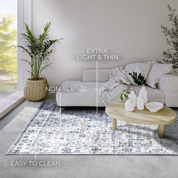 Svetlomodrý koberec 160x230 cm Saveh Cream Blue – Elle Decoration