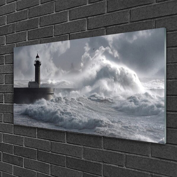 Obraz na skle Maják príroda 100x50 cm 2 Prívesky