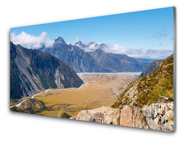 Nástenný panel  Hory údolie príroda 100x50 cm