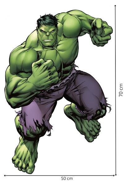 50x70cm Hulk - textilná nálepka na stenu