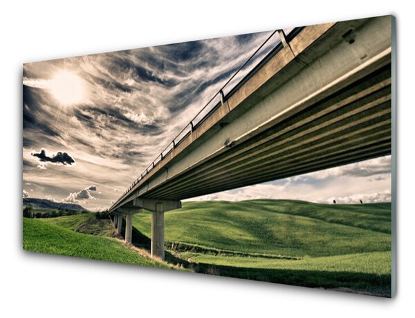 Nástenný panel  Diaľnica most údolie 100x50 cm