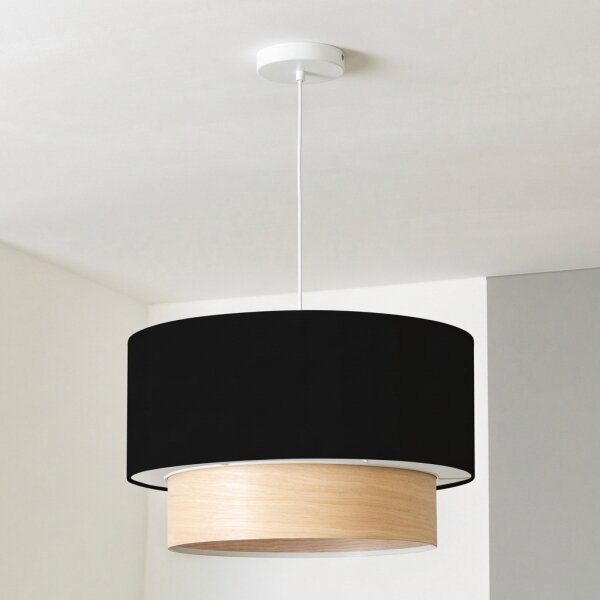 Brilagi - LED luster na lanku CERIA 1xE27/40W/230V priemer 50 cm čierna/béžová
