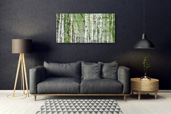 Obraz na skle Breza les stromy príroda 100x50 cm 2 Prívesky