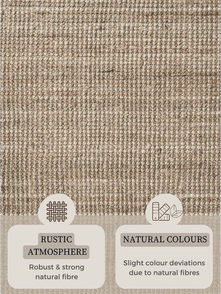 Jutový okrúhly koberec taupe ø 160 cm Bouclé Jaipur – Hanse Home