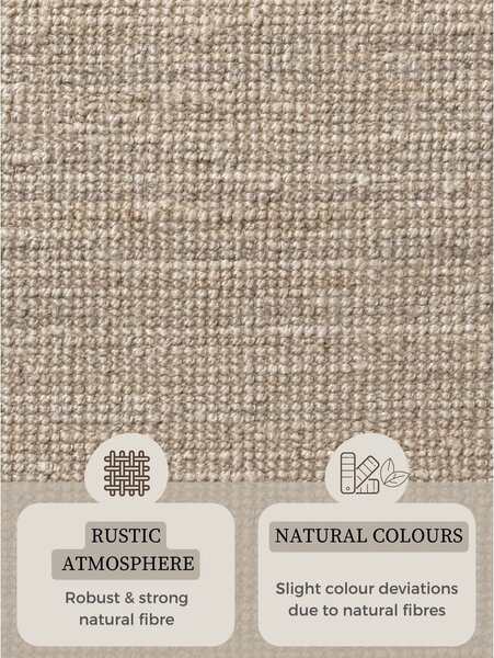 Krémový jutový okrúhly koberec ø 160 cm Bouclé Jaipur – Hanse Home