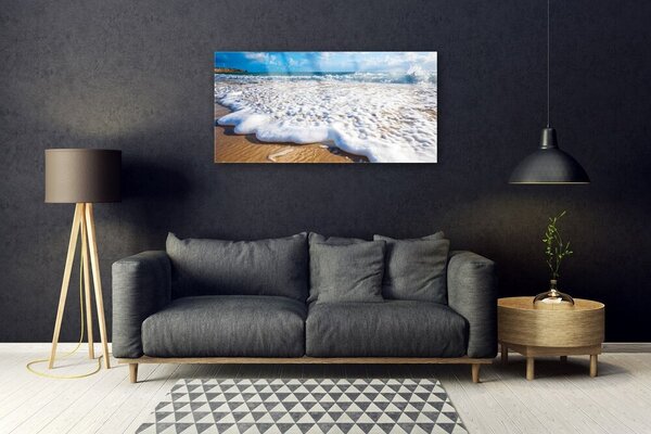 Obraz na skle Pláž more pisek príroda 100x50 cm 2 Prívesky