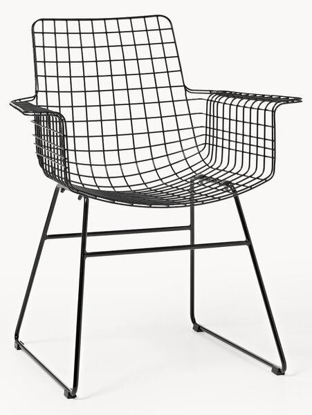 Kovová stolička's opierkami Wire
