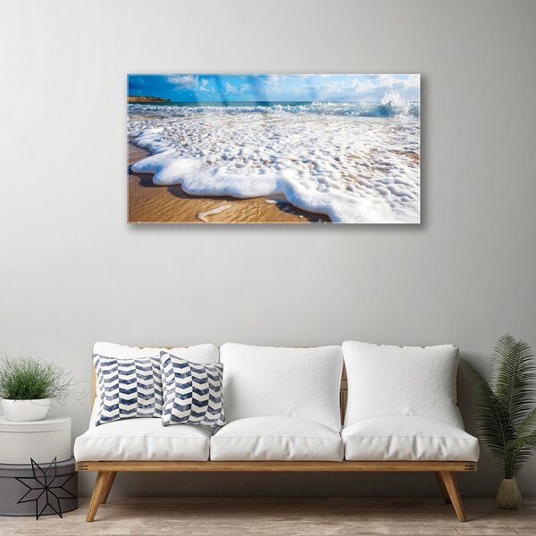 Obraz na skle Pláž more pisek príroda 100x50 cm 2 Prívesky
