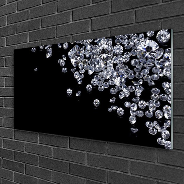 Obraz na skle Diamanty umenie 100x50 cm 2 Prívesky