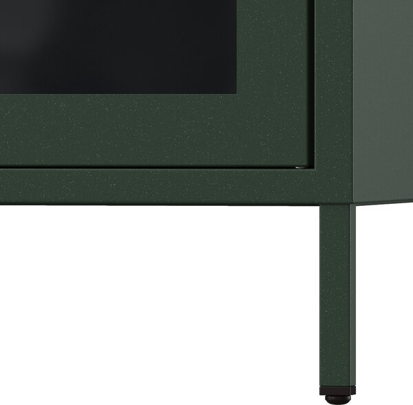 Vitrína GINA, 800 x 1015 x 400 mm, Modern: fľaškovo zelená farba