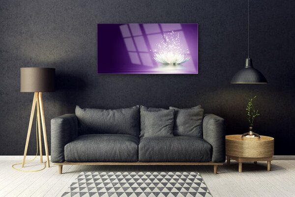 Obraz na skle Kvet lotosu 100x50 cm 2 Prívesky