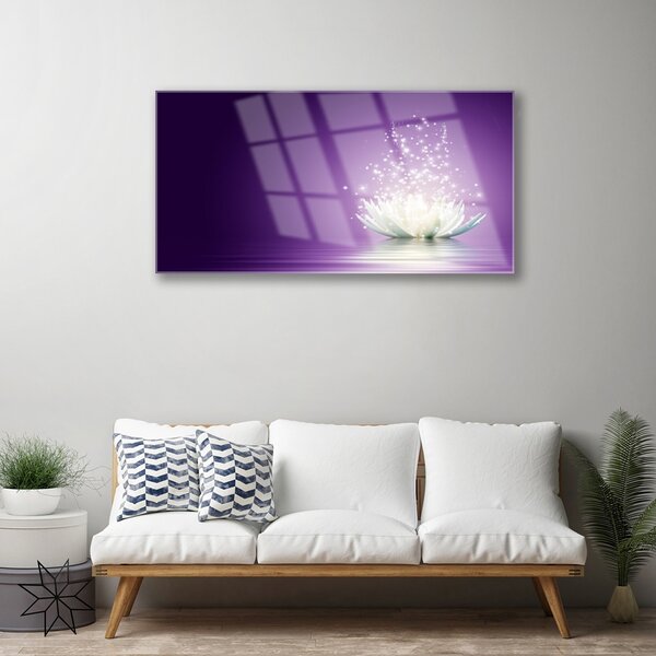 Obraz na skle Kvet lotosu 100x50 cm 2 Prívesky