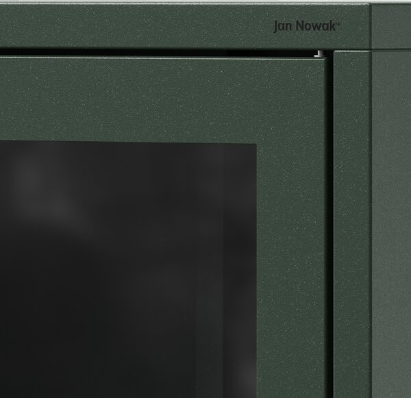 Vitrína GINA, 800 x 1015 x 400 mm, Modern: fľaškovo zelená farba