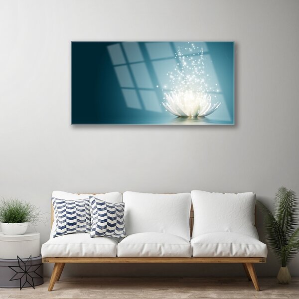 Obraz na skle Kvet lotosu 100x50 cm 2 Prívesky