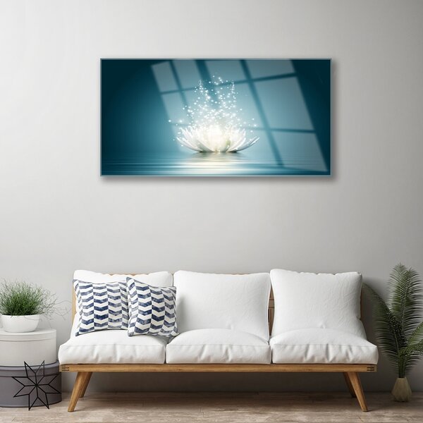 Obraz na skle Kvet lotosu 100x50 cm 2 Prívesky