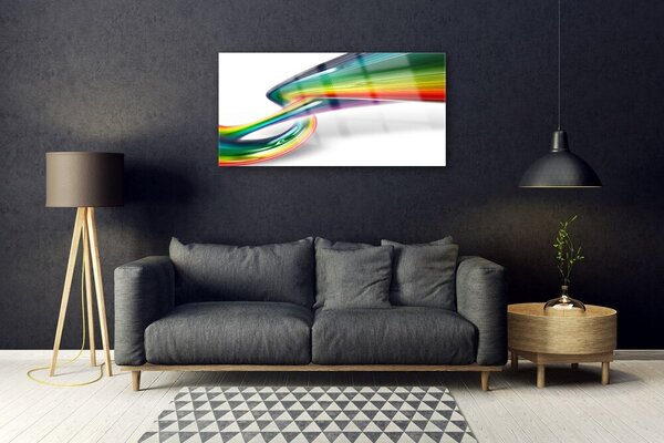Obraz na skle Abstrakcie dúha umenie 100x50 cm 2 Prívesky