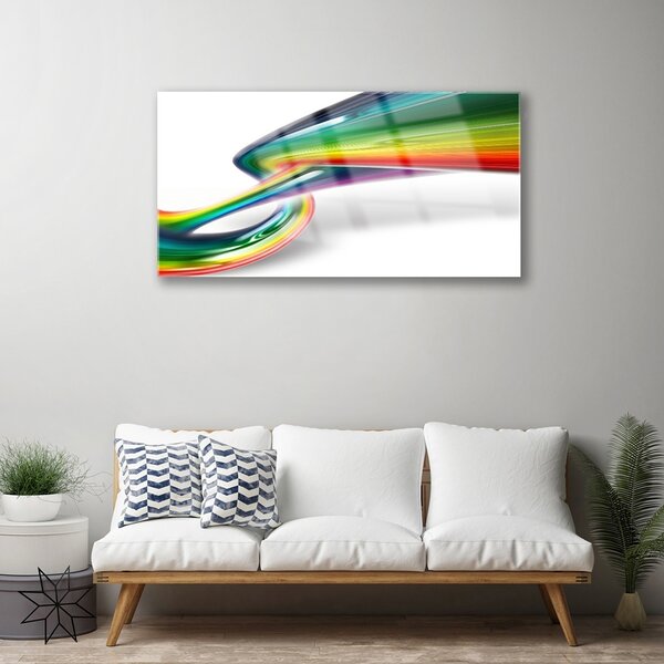 Obraz na skle Abstrakcie dúha umenie 100x50 cm 2 Prívesky