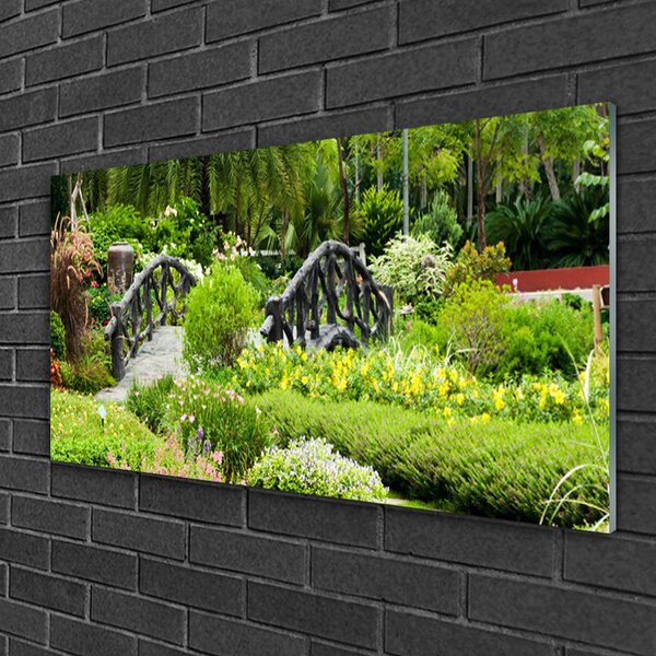 Obraz na skle Botanická záhrada most umenie 100x50 cm 2 Prívesky