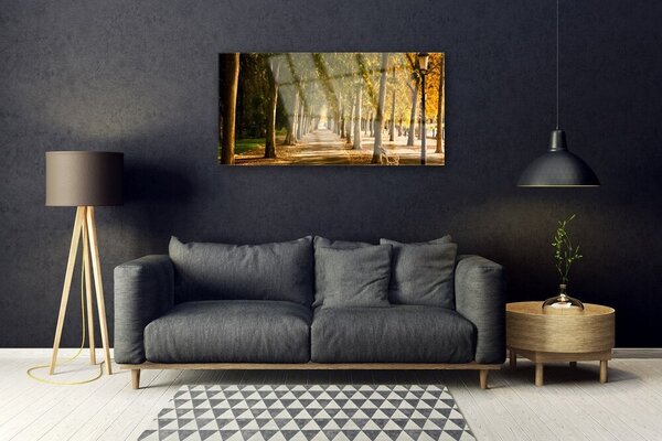 Obraz na skle Park alej príroda 100x50 cm 2 Prívesky