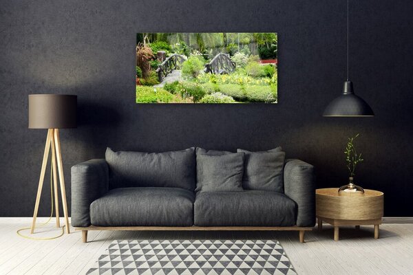 Obraz na skle Botanická záhrada most umenie 100x50 cm 2 Prívesky