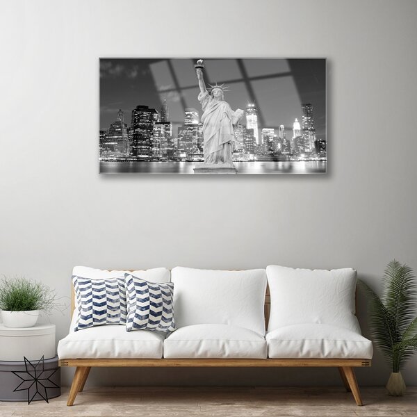 Obraz na skle Socha slobody new york 100x50 cm 2 Prívesky