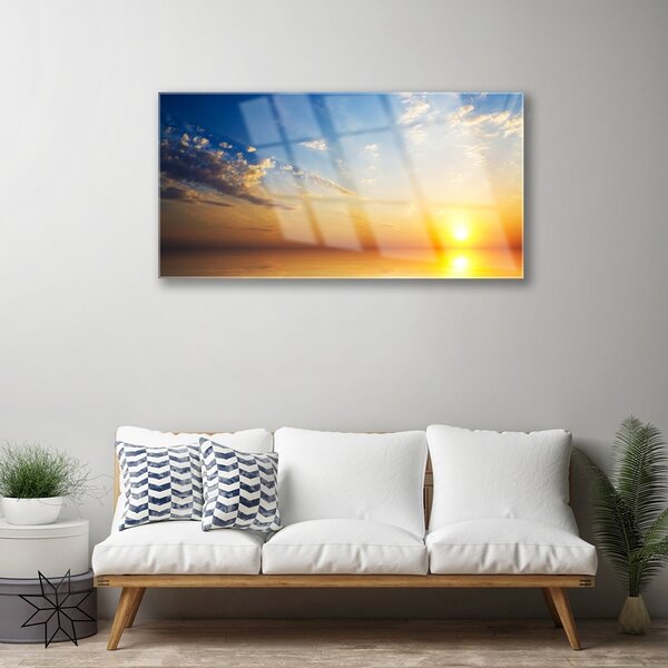Obraz na skle Východ mraky príroda 100x50 cm 2 Prívesky