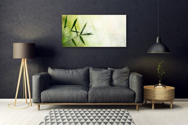 Obraz na skle Listy dážď 100x50 cm 2 Prívesky