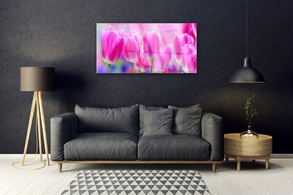 Obraz na skle Tulipány 100x50 cm 2 Prívesky