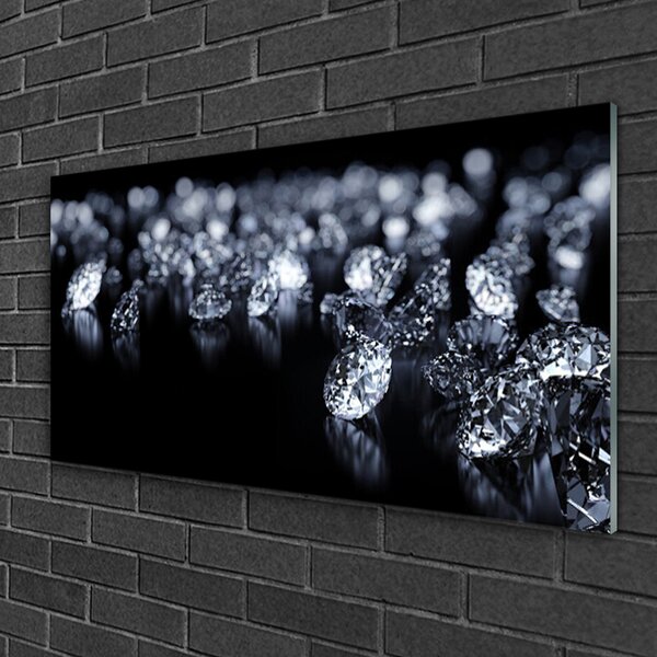 Obraz na skle Diamanty umenie 100x50 cm 2 Prívesky