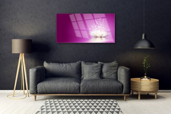 Obraz na skle Kvet lotosu 100x50 cm 2 Prívesky