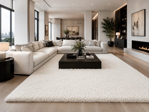 Ayyildiz , Kusový koberec Life Shaggy 1500 cream, 60x110, biela, spálňa