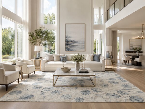 Devos Caby (DC Carpets) , Kusový koberec Isphahan 84427 L. Blue, 67x110, modrá, obývacia izba