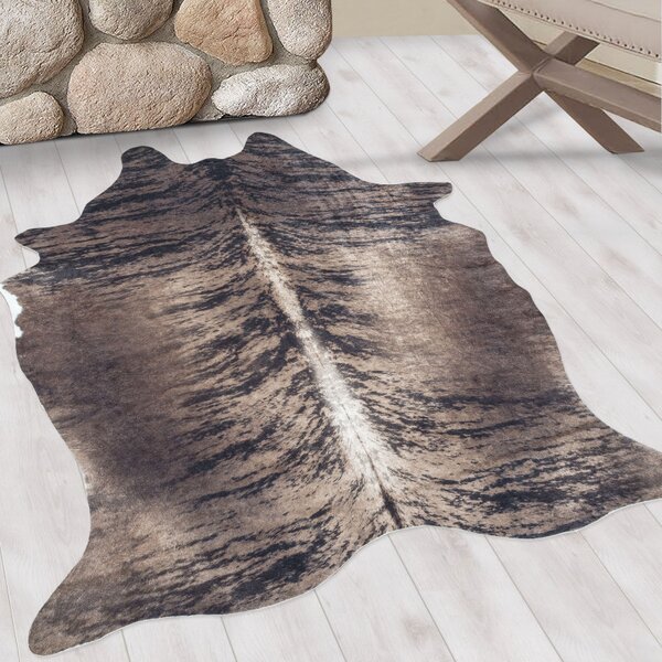 Ayyildiz , Kusový koberec Etosha 4115 brown (tvar kožušiny), 100x135 tvar kožešiny, hnedá, chodba / predsieň