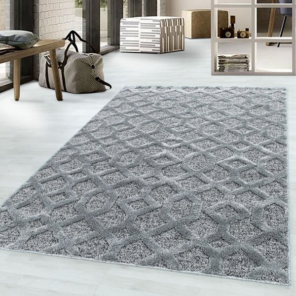 Ayyildiz , Kusový koberec Pisa 4702 Grey, 200x290, šedá, obývacia izba
