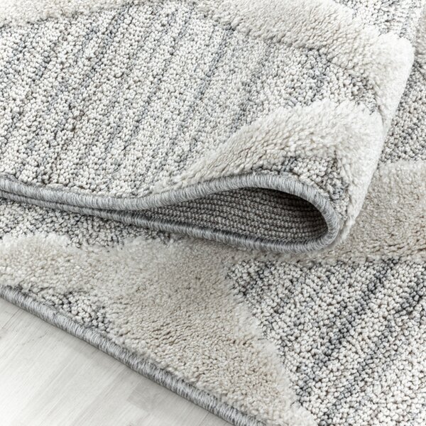 Ayyildiz , Kusový koberec Pisa 4703 Grey kruh, 80x80 (priemer) kruh, šedá, obývacia izba