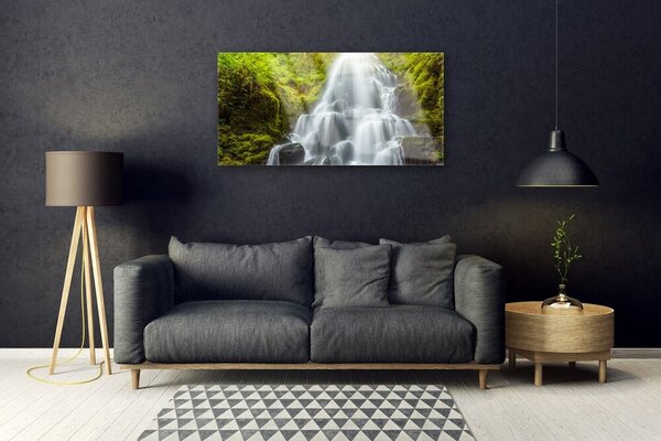 Obraz na skle Vodopád príroda 100x50 cm 2 Prívesky