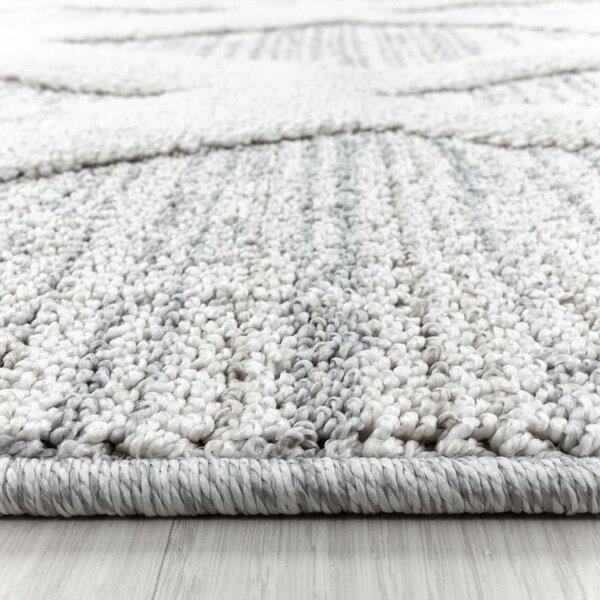 Ayyildiz , Kusový koberec Pisa 4703 Grey kruh, 80x80 (priemer) kruh, šedá, obývacia izba