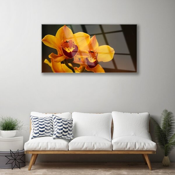 Obraz na skle Kvety rastlina 100x50 cm 2 Prívesky