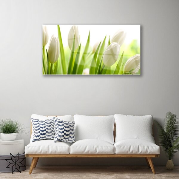 Obraz na skle Tulipány kvety 100x50 cm 2 Prívesky