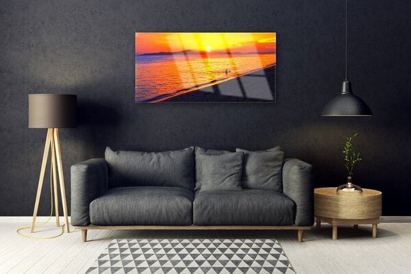 Obraz na skle More slnko pláž krajina 100x50 cm 2 Prívesky