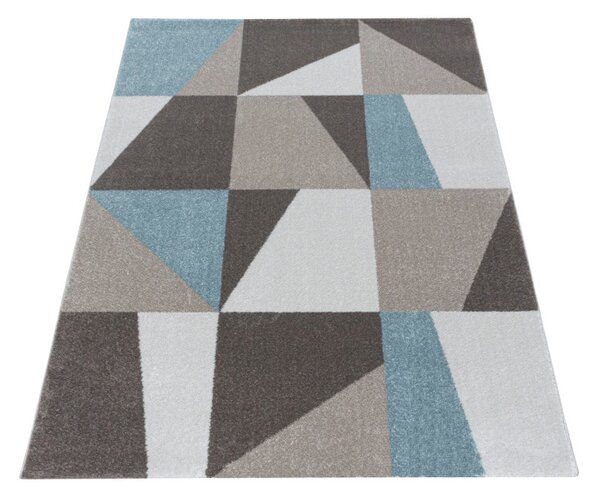 Ayyildiz , Kusový koberec Efor 3716 blue, 80x250, hnedá, obývacia izba