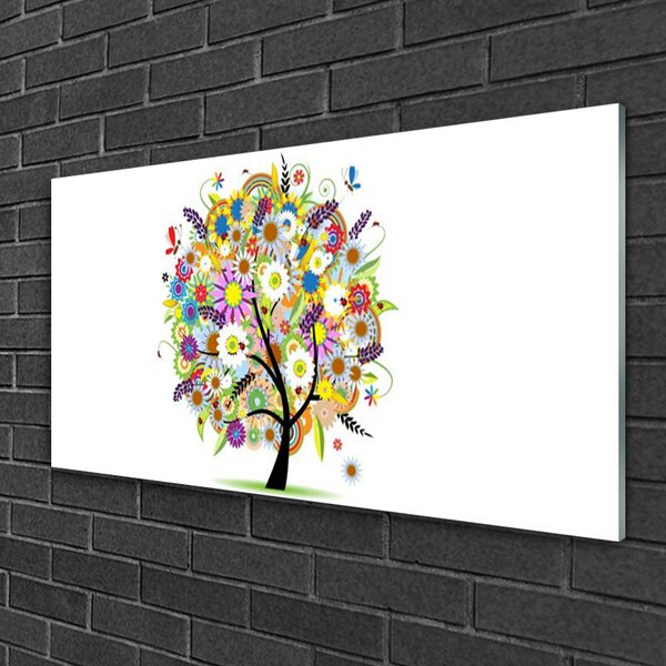 Obraz na skle Strom umenie 100x50 cm 2 Prívesky