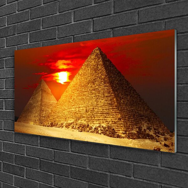 Obraz na skle Pyramídy architektúra 100x50 cm 2 Prívesky