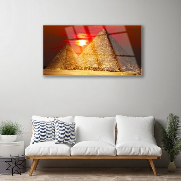 Obraz na skle Pyramídy architektúra 100x50 cm 2 Prívesky