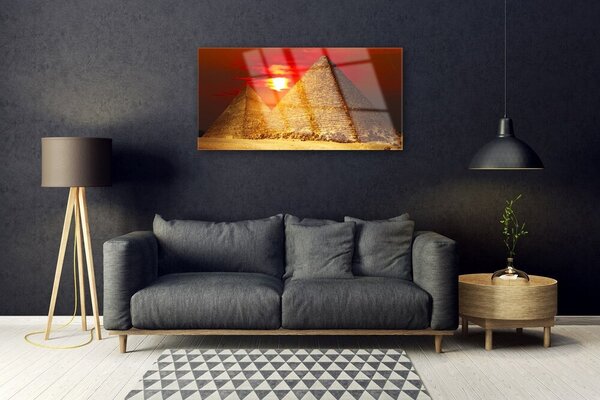 Obraz na skle Pyramídy architektúra 100x50 cm 2 Prívesky