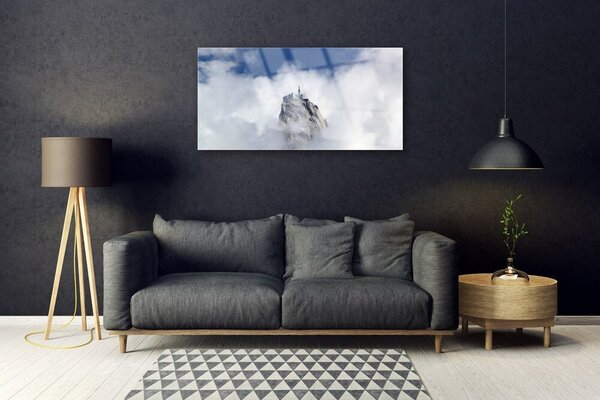 Obraz na skle Hora mraky príroda 100x50 cm 2 Prívesky