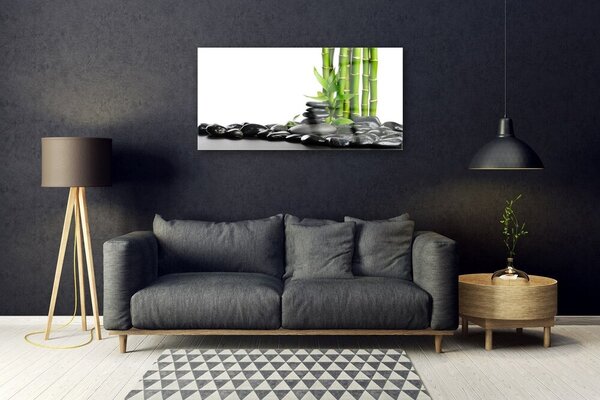 Obraz na skle Bambus kamene umenie 100x50 cm 2 Prívesky