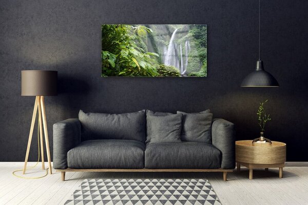 Obraz na skle Vodopád príroda 100x50 cm 2 Prívesky