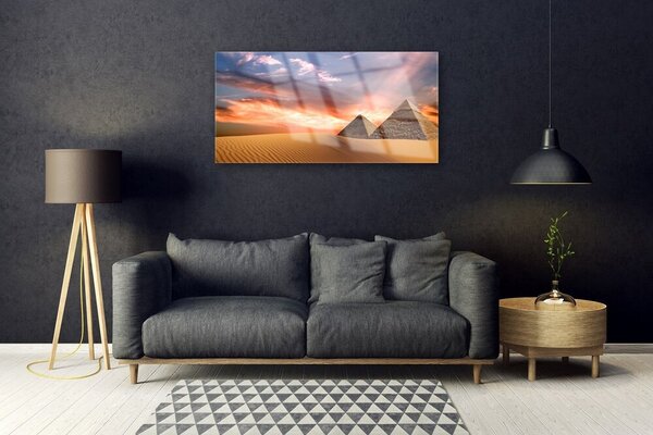 Obraz na skle Púšť pyramídy 100x50 cm 2 Prívesky